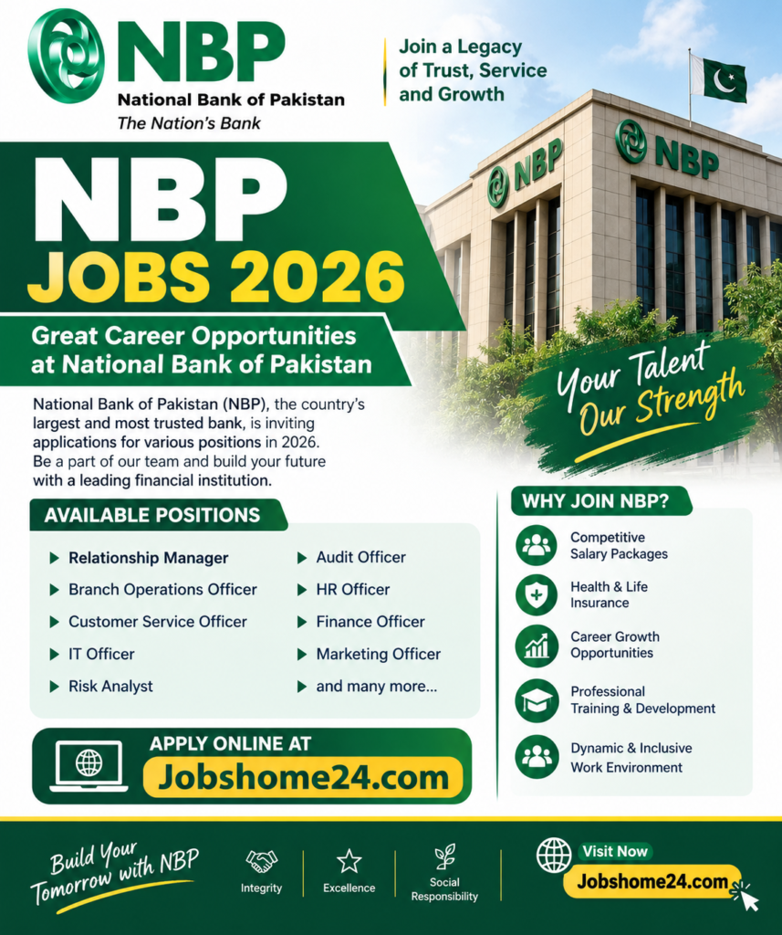 National Bank of Pakistan NBP Jobs in 2026